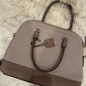 Kate Spade Taupe and Brown Satchel